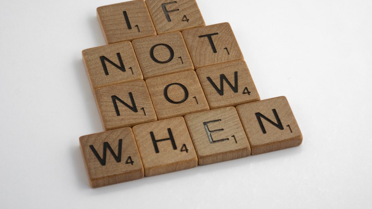 scrabble, scrabble pieces, lettering, letters, wood, scrabble tiles, white background, words, quote, letters, type, typography, design, layout, you said tomorrow yesterday, just do it, carpe diem, yolo, procrastination, live life, discipline, exercise, don't put it off, inertia, if not now when, don't delay, work hard, stop putting things off,